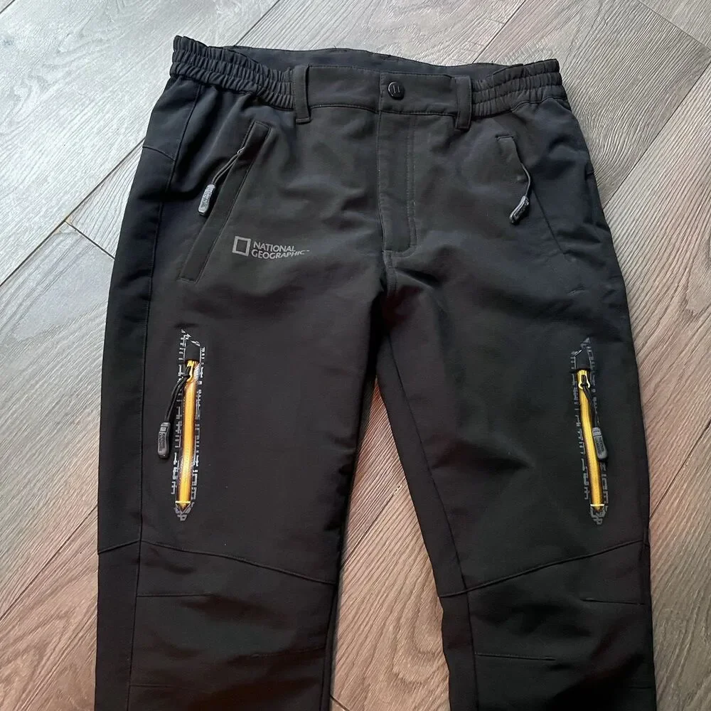 National Geograpic Softshell Outdoor Black Hiking Pants Men's Small 30x32